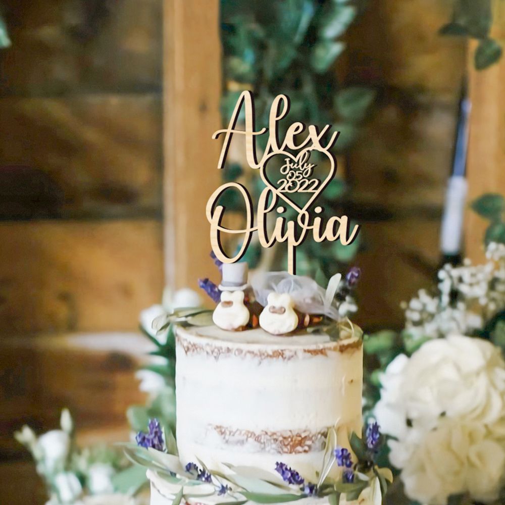 Wedding Supply Rentals - Personalised Cưới Mr & Mrs Bánh