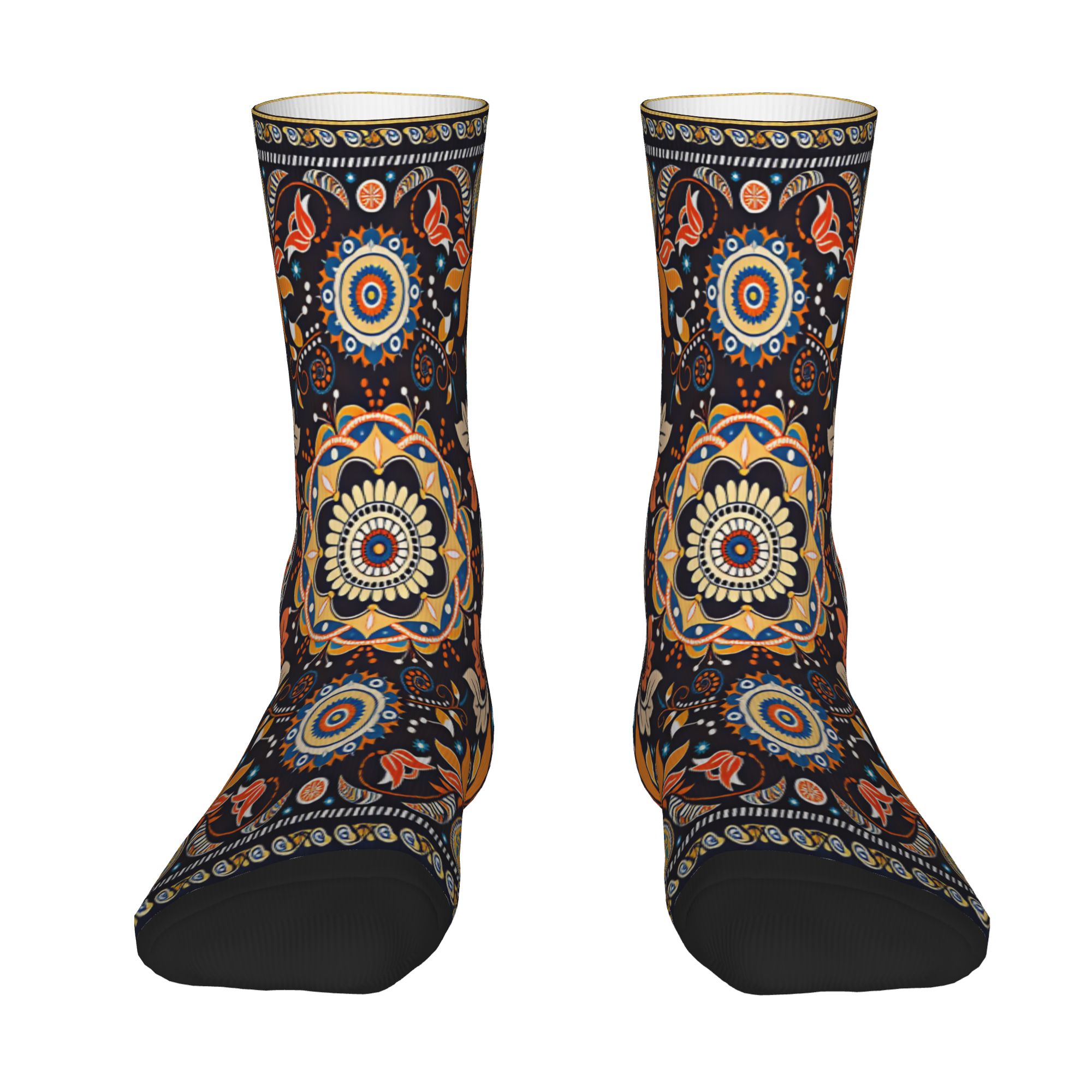 Navy Orange Folk Floral Mandal - đánh giá và giá Good Floral & Wedding Decor Supply