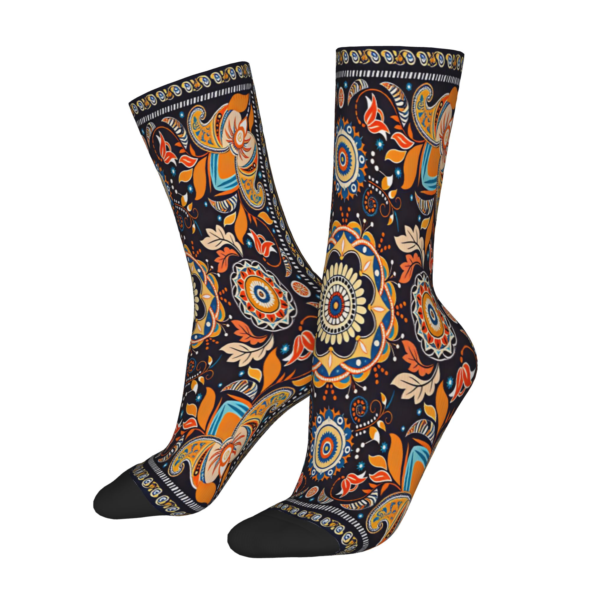 Navy Orange Folk Floral Mandal - đánh giá và giá Good Floral & Wedding Decor Supply
