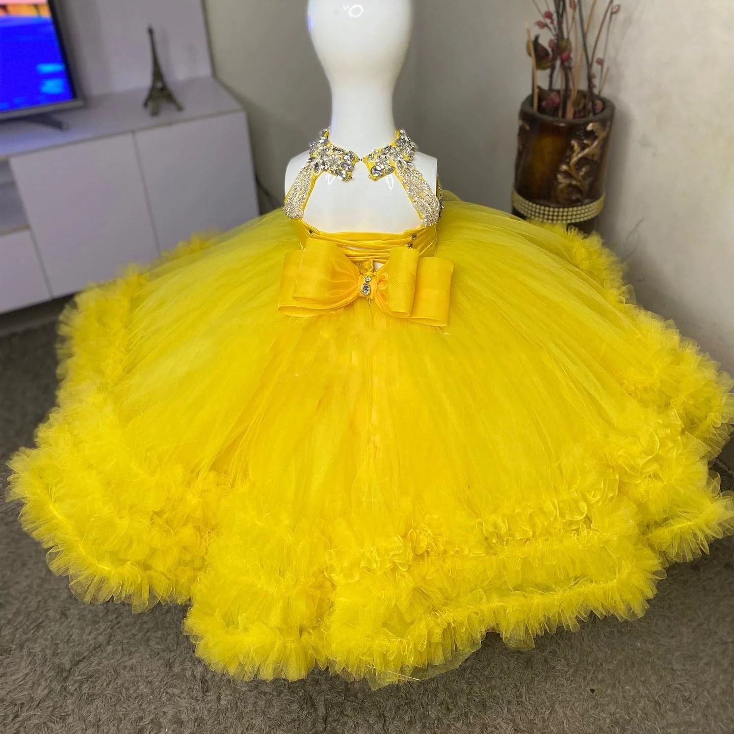 Gorgeous Yellow Flower Girl Dr - đánh giá và giá Bridal Sash Ribbon