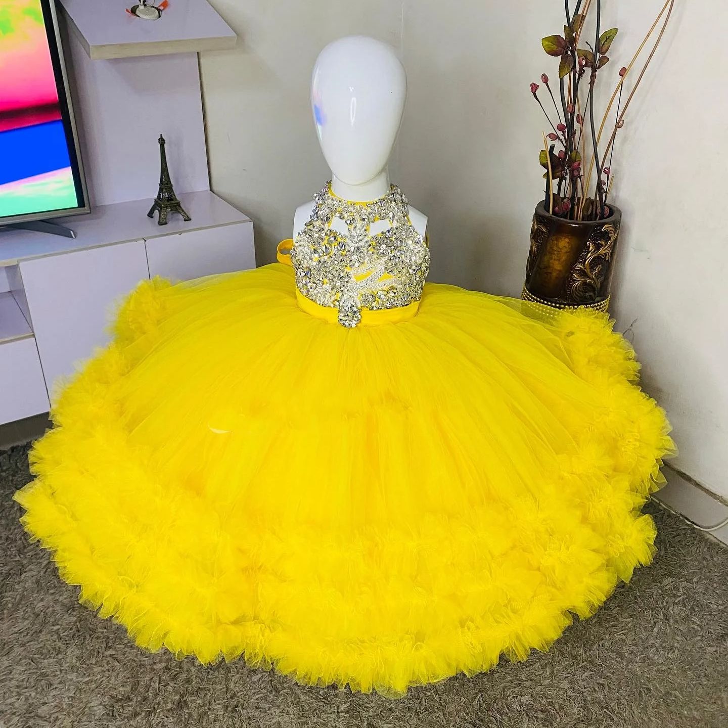 Gorgeous Yellow Flower Girl Dr - đánh giá và giá Bridal Sash Ribbon