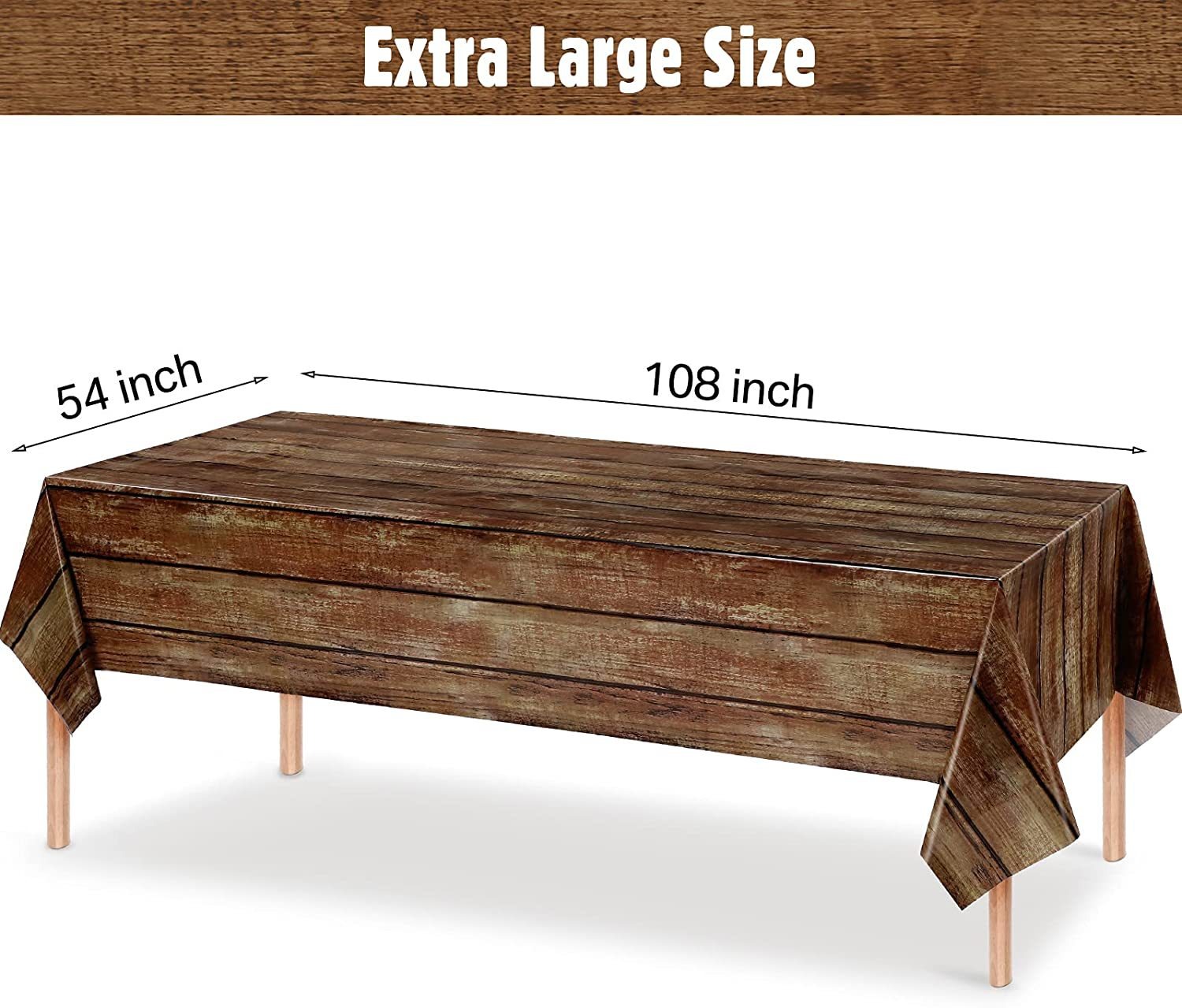 Wooden Grain Disposable Table  - đánh giá và giá Wedding Supply Rentals