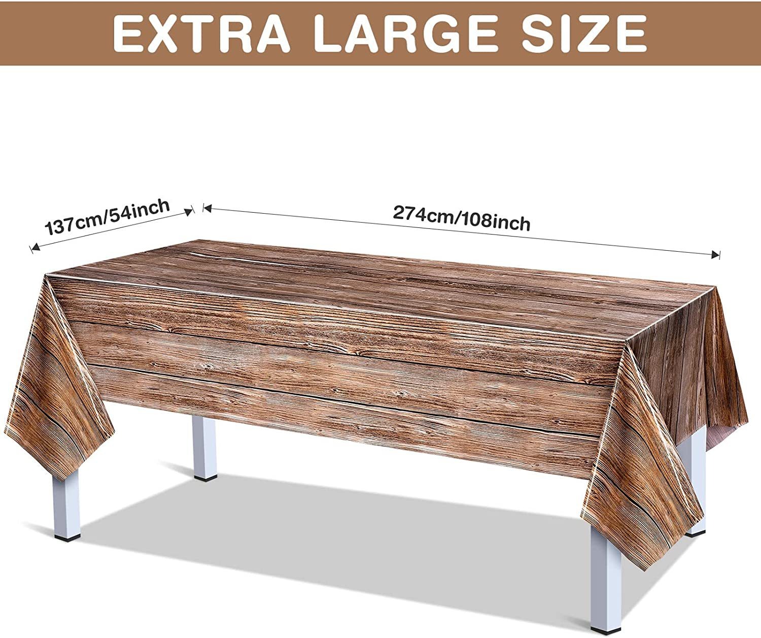 Wooden Grain Disposable Table  - đánh giá và giá Wedding Supply Rentals