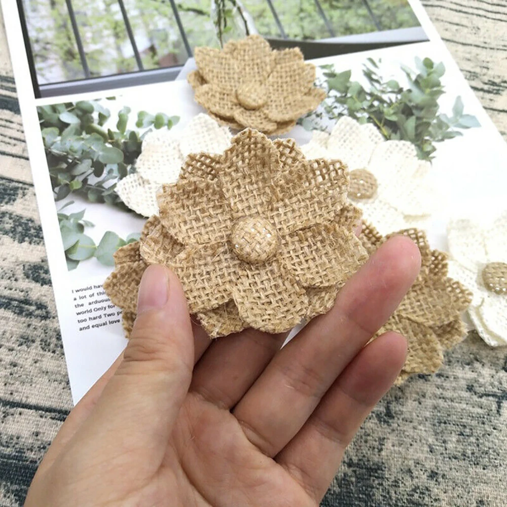 10pcs Handmade Natural Jute Bu - đánh giá và giá Wedding Supply Rentals