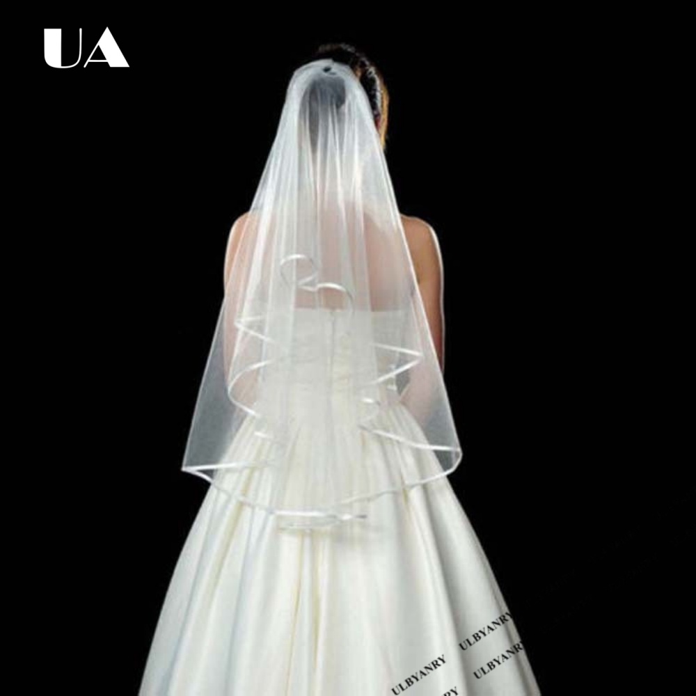 Simple White Bridal Veil 2 Tie - đánh giá và giá Bridal Sash Ribbon
