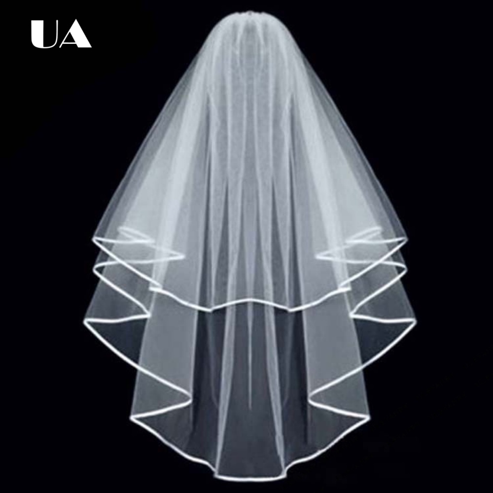 Simple White Bridal Veil 2 Tie - đánh giá và giá Bridal Sash Ribbon