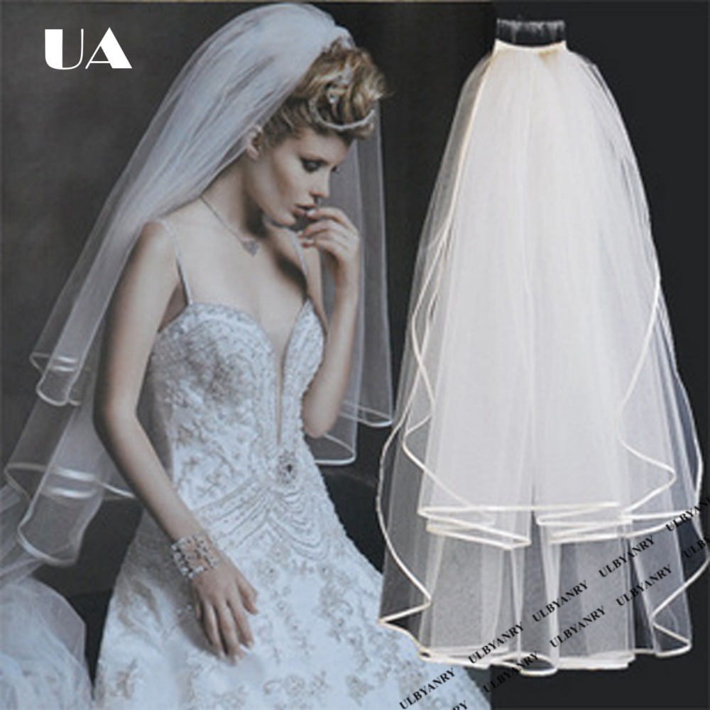 Simple White Bridal Veil 2 Tie - đánh giá và giá Bridal Sash Ribbon