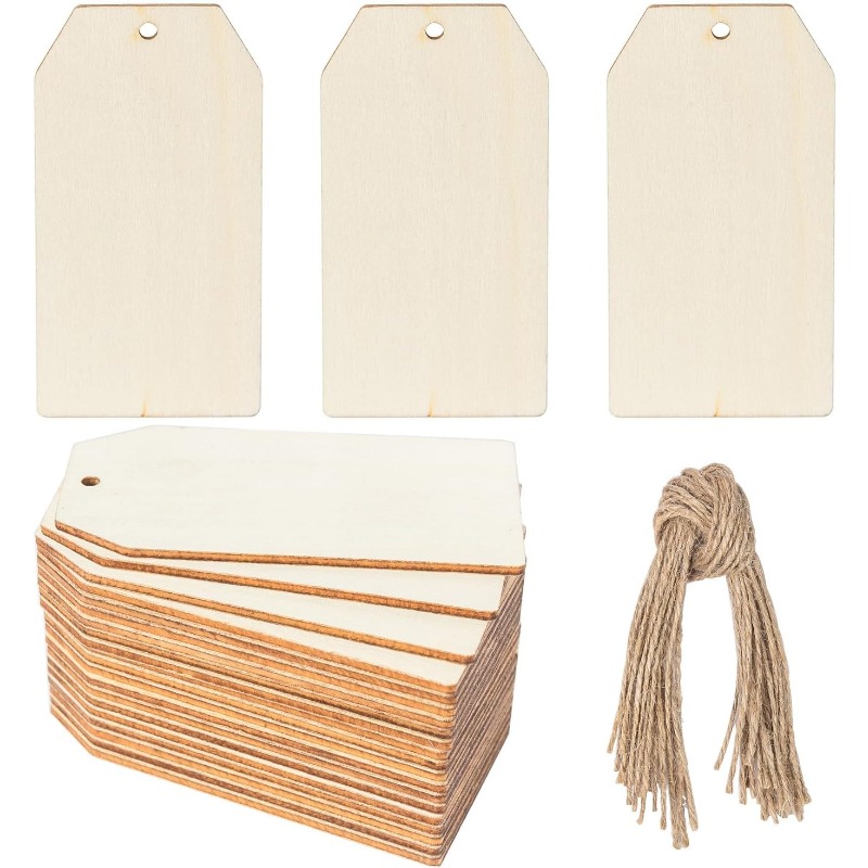 10 Pcs Wooden Gift Tags, Natur - đánh giá và giá Wedding Supply Rentals
