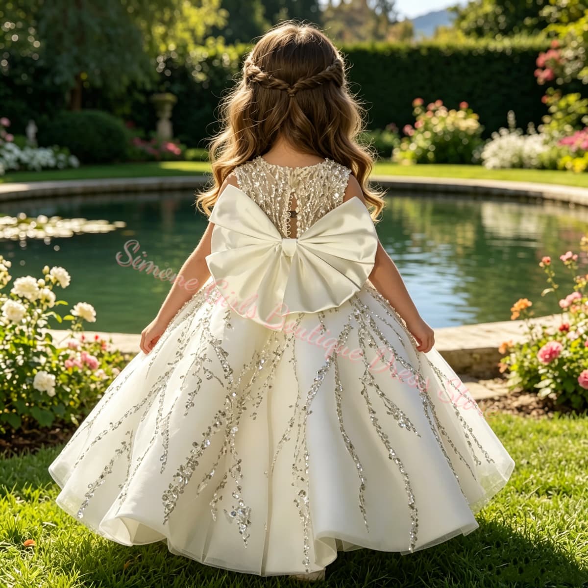 Flower Girl Dress Luxury Beade - đánh giá và giá Bridal Sash Ribbon
